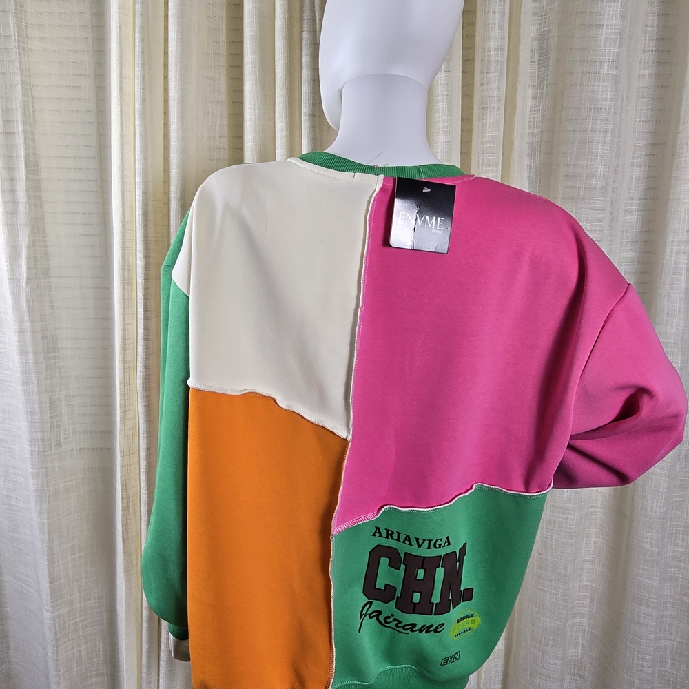 Women's Multicolor Patchwork Pullover - image 6